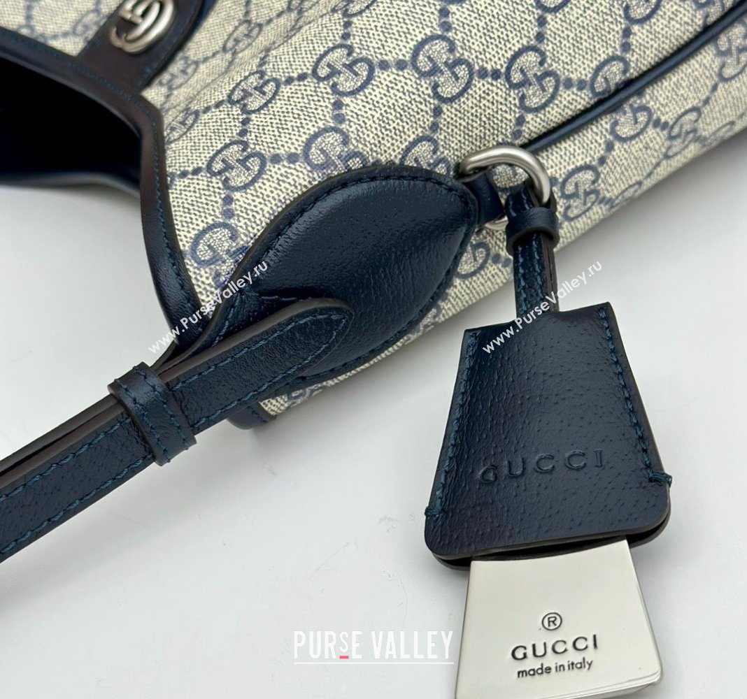 Gucci Ophidia GG Canvas Small Shoulder Bag 781402 Blue 2024 (DLH-240521072)