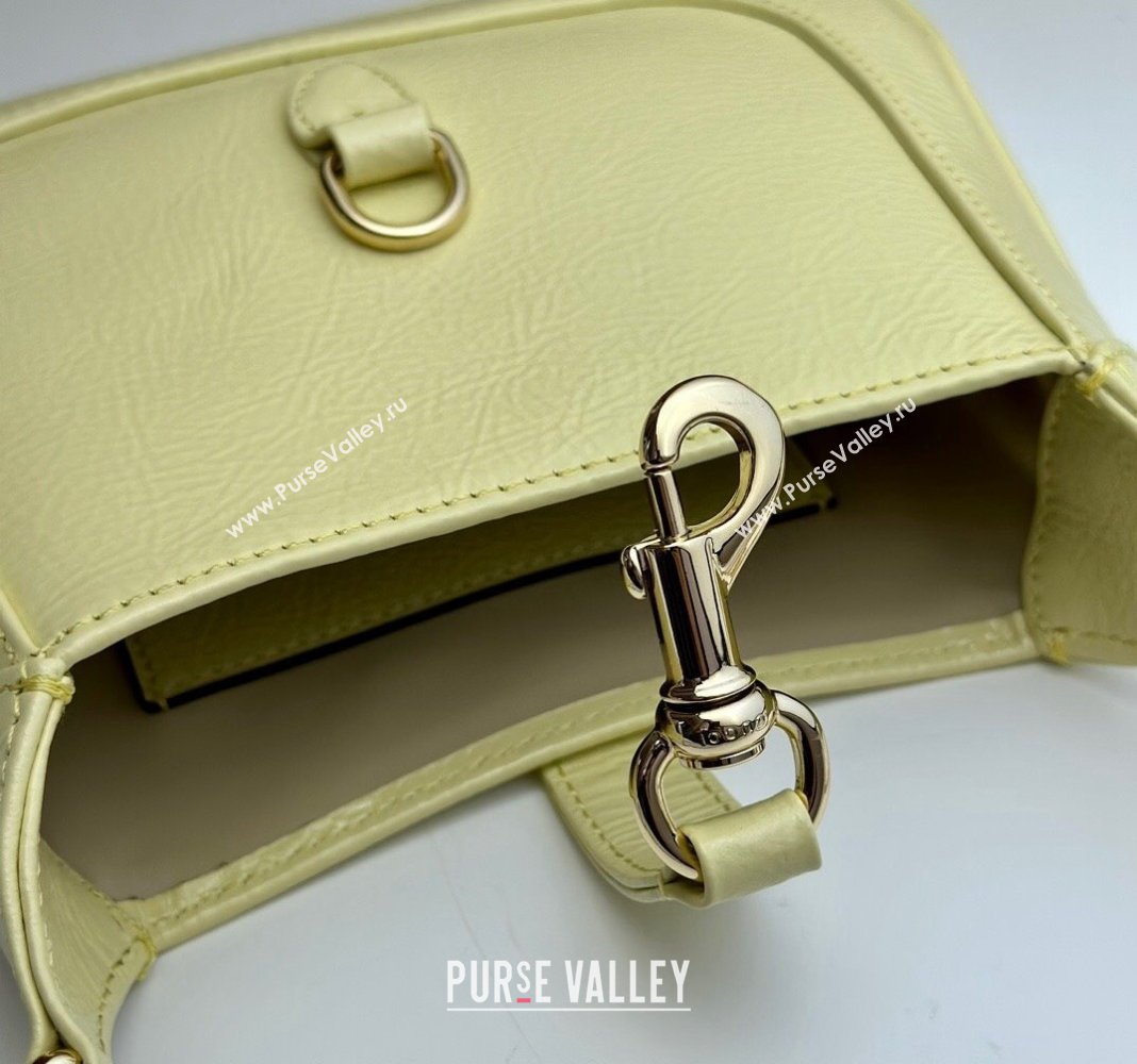 Gucci Jackie Notte Mini Bag in Crinkled Patent Leather ‎782889 Light Yellow 2024 (DLH-240521109)