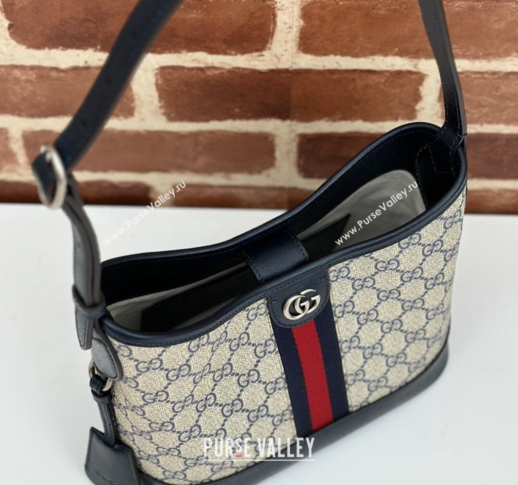 Gucci Ophidia GG Canvas Small Shoulder Bag 781402 Blue 2024 (DLH-240521072)