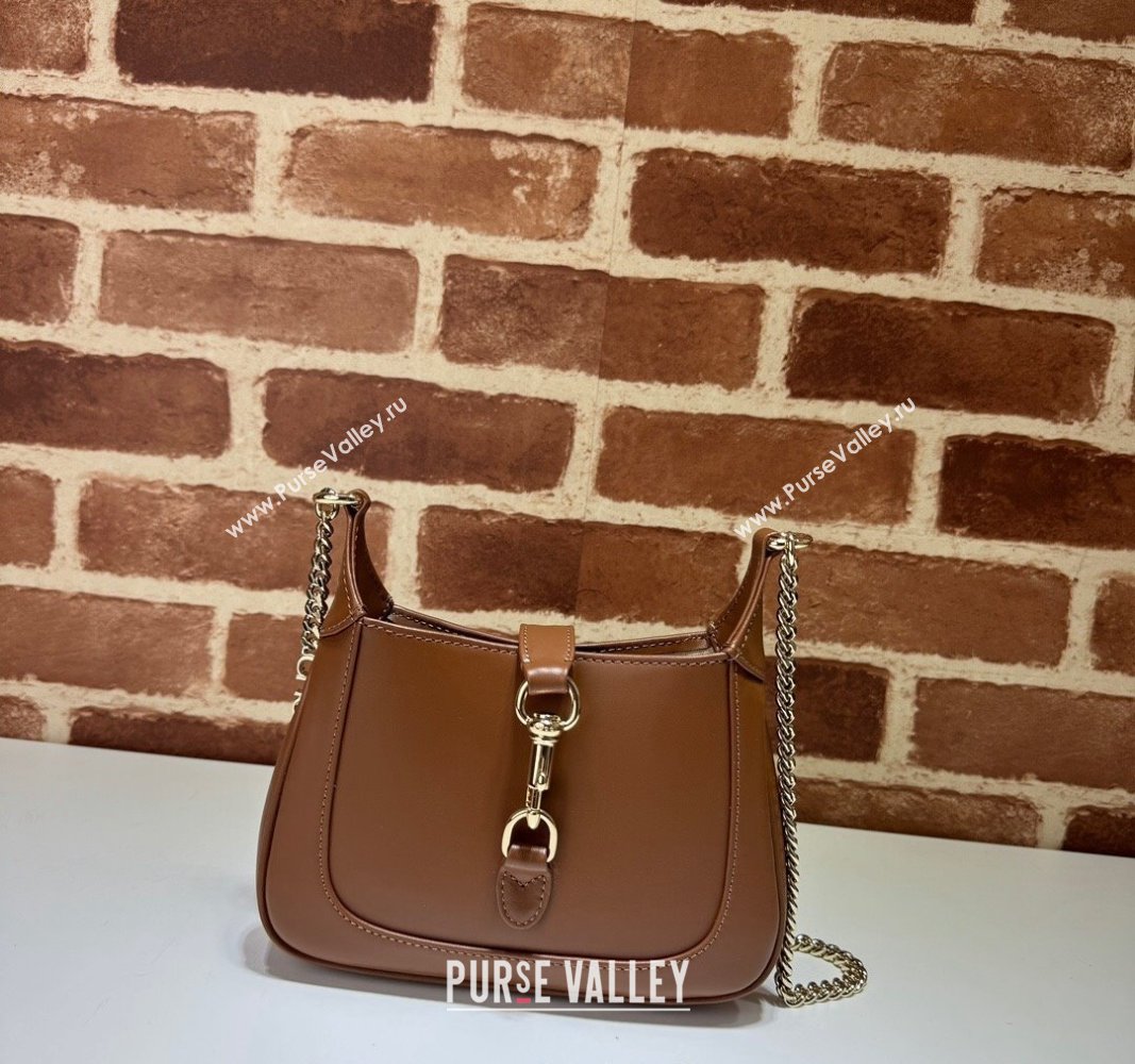 Gucci Jackie Notte Mini Bag in Smooth Leather ‎782889 Brown 2024 (DLH-240521110)