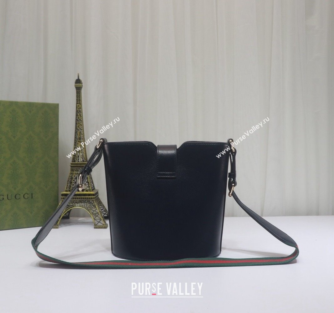 Gucci Leather Mini Bucket Shoulder bag Dark Blue 2024 782908 (DLH-240521117)