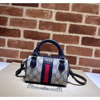 Gucci Ophidia GG Canvas Super Mini bag Beige/Blue 2024 781490 (DLH-240521132)