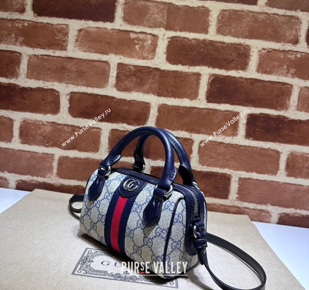 Gucci Ophidia GG Canvas Super Mini bag Beige/Blue 2024 781490 (DLH-240521132)