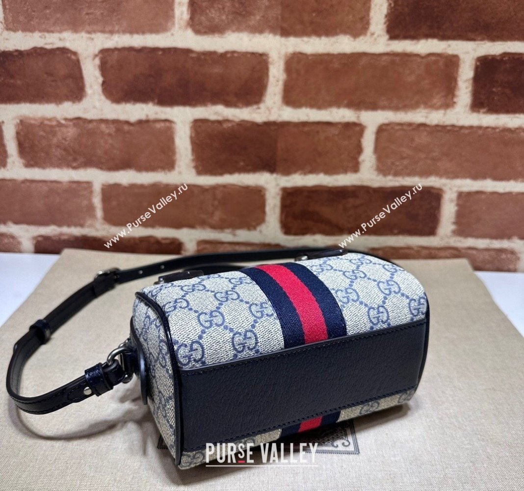 Gucci Ophidia GG Canvas Super Mini bag Beige/Blue 2024 781490 (DLH-240521132)