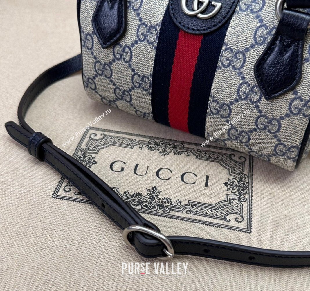 Gucci Ophidia GG Canvas Super Mini bag Beige/Blue 2024 781490 (DLH-240521132)