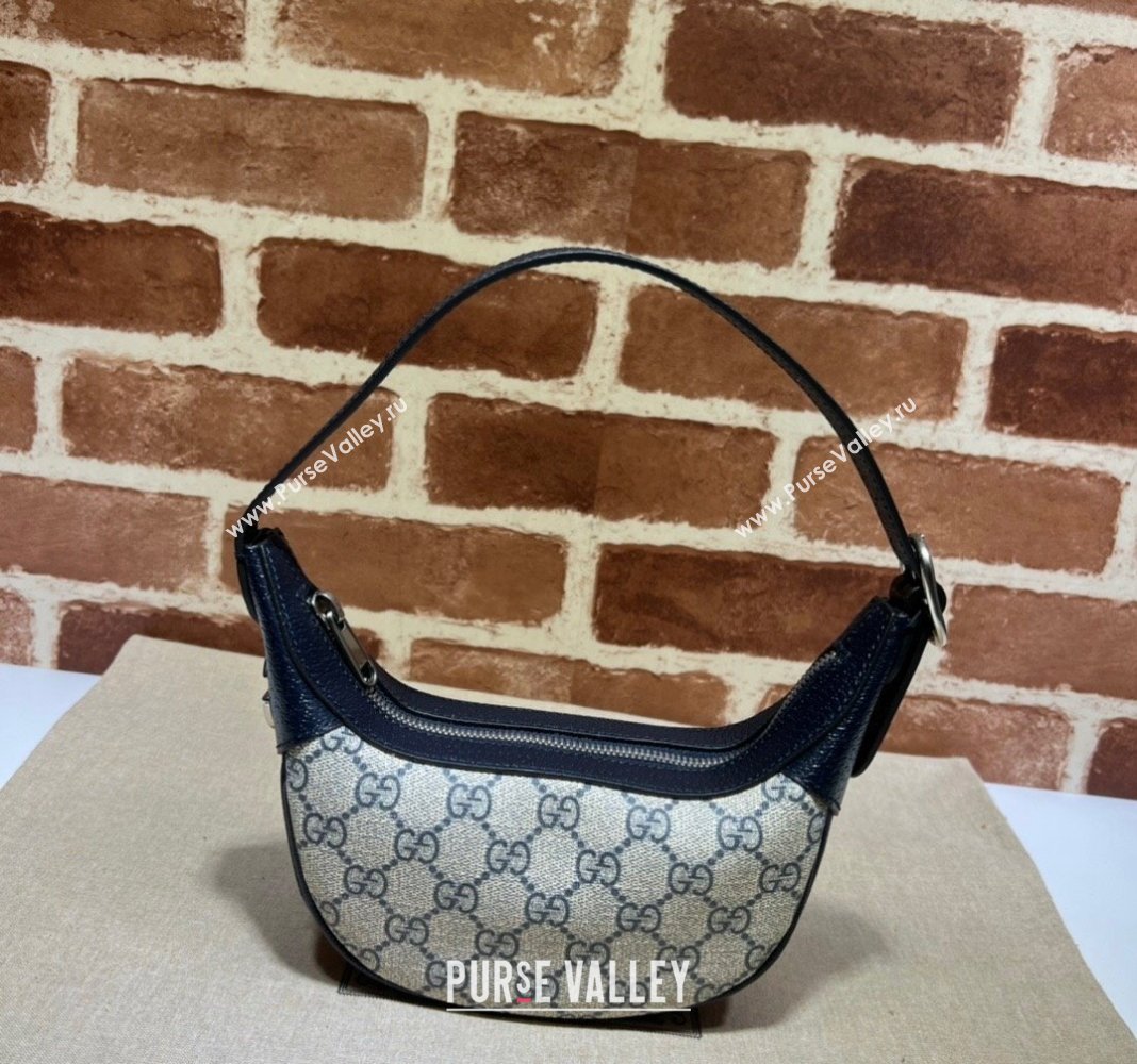 Gucci Ophidia GG Canvas Mini Hobo bag Beige/Blue 2024 658551 (DLH-240521138)