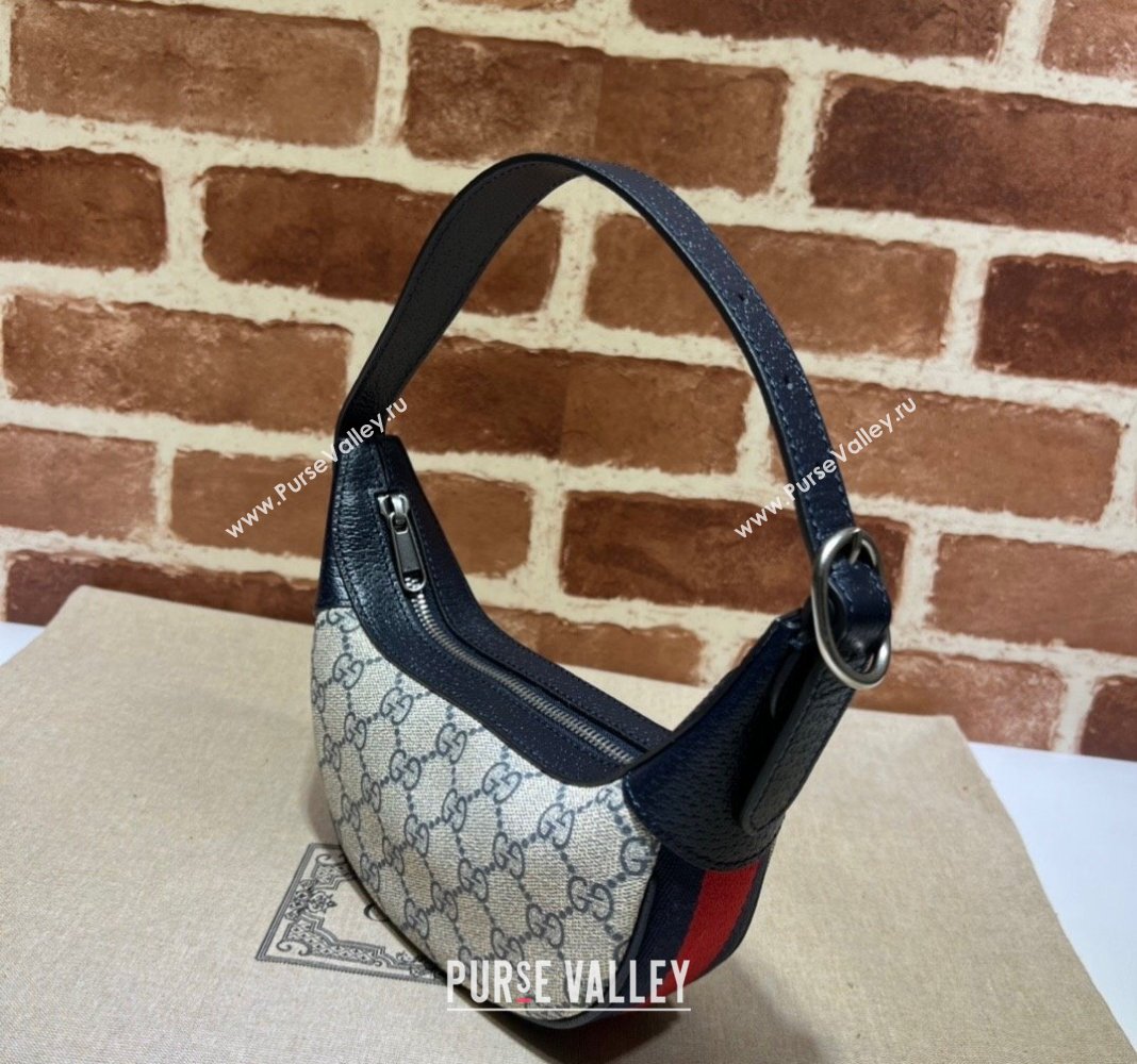 Gucci Ophidia GG Canvas Mini Hobo bag Beige/Blue 2024 658551 (DLH-240521138)