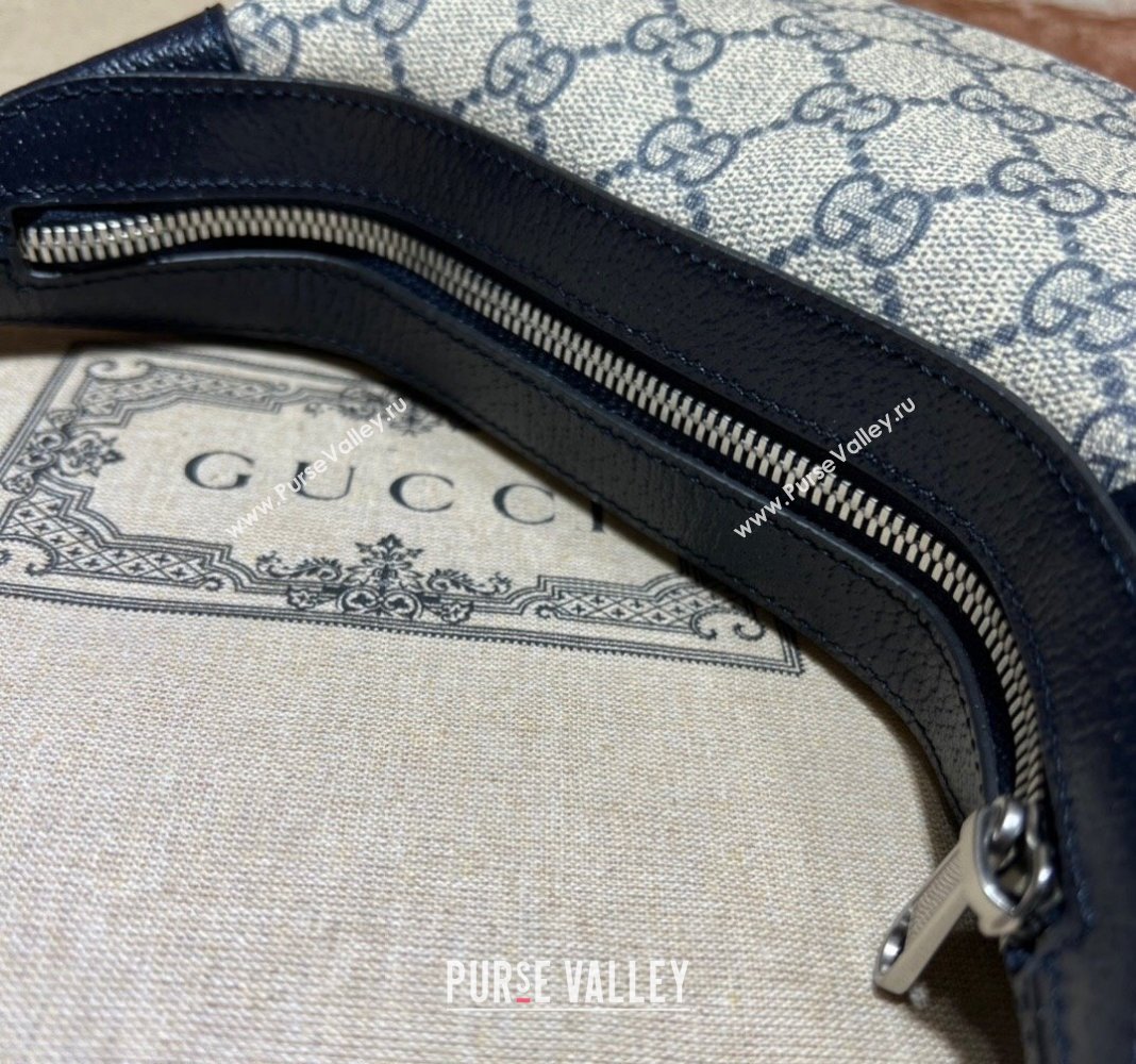 Gucci Ophidia GG Canvas Mini Hobo bag Beige/Blue 2024 658551 (DLH-240521138)