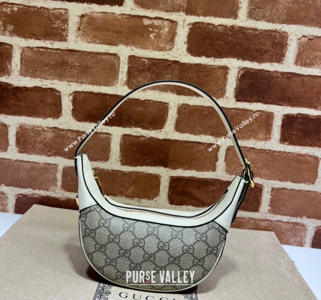 Gucci Ophidia GG Canvas Mini Hobo bag Beige/White 2024 658551 (DLH-240521139)