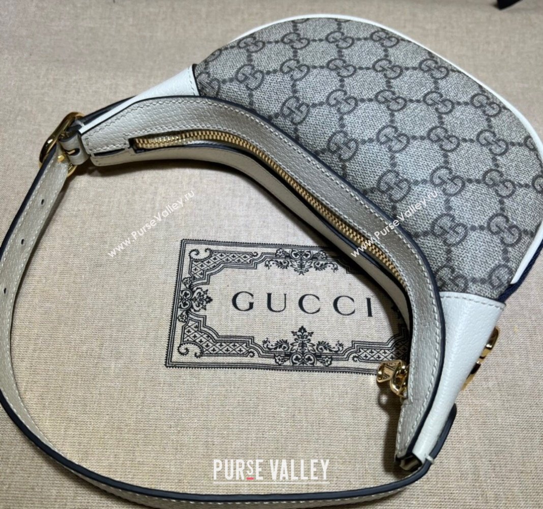 Gucci Ophidia GG Canvas Mini Hobo bag Beige/White 2024 658551 (DLH-240521139)