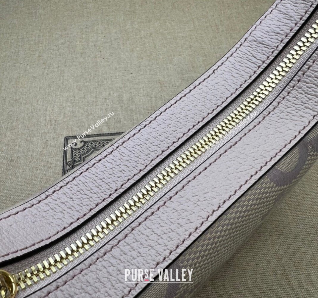 Gucci Ophidia Maxi GG Canvas Mini Hobo bag Light Purple 2024 658551 (DLH-240521142)