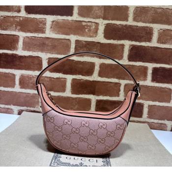 Gucci Ophidia GG Canvas Mini Hobo bag Light Pink 2024 658551 (DLH-240521143)