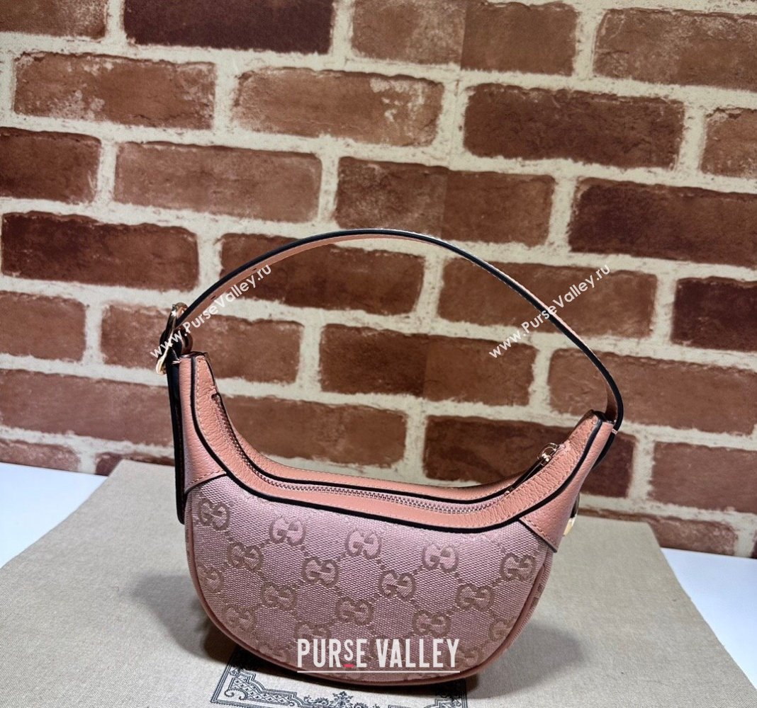 Gucci Ophidia GG Canvas Mini Hobo bag Light Pink 2024 658551 (DLH-240521143)