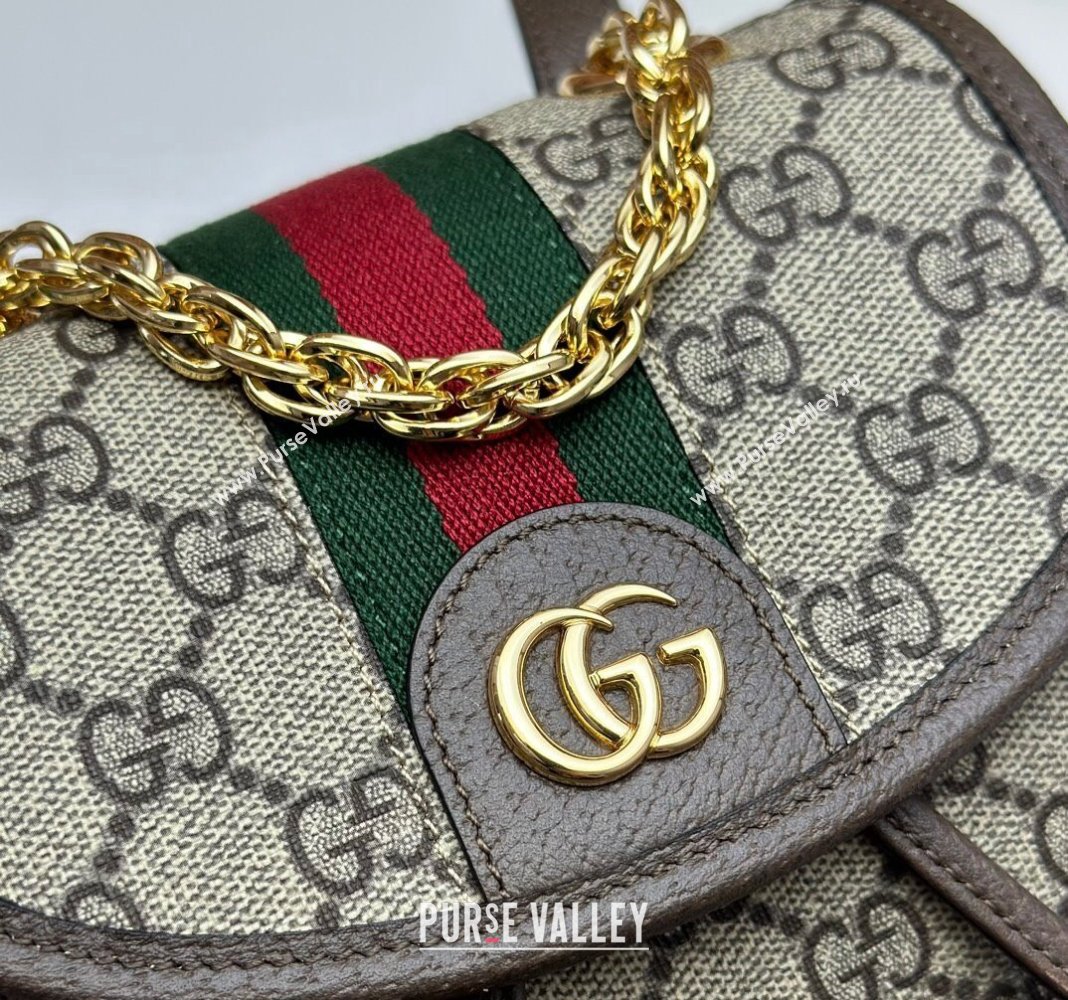 Gucci Ophidia GG Canvas Mini Backoack bag Beige/Brown 2024 795221 (DLH-240522011)