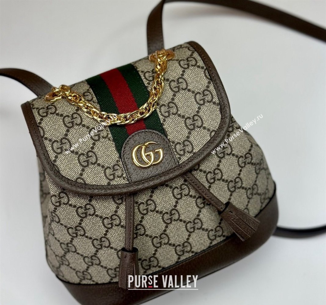 Gucci Ophidia GG Canvas Mini Backoack bag Beige/Brown 2024 795221 (DLH-240522011)