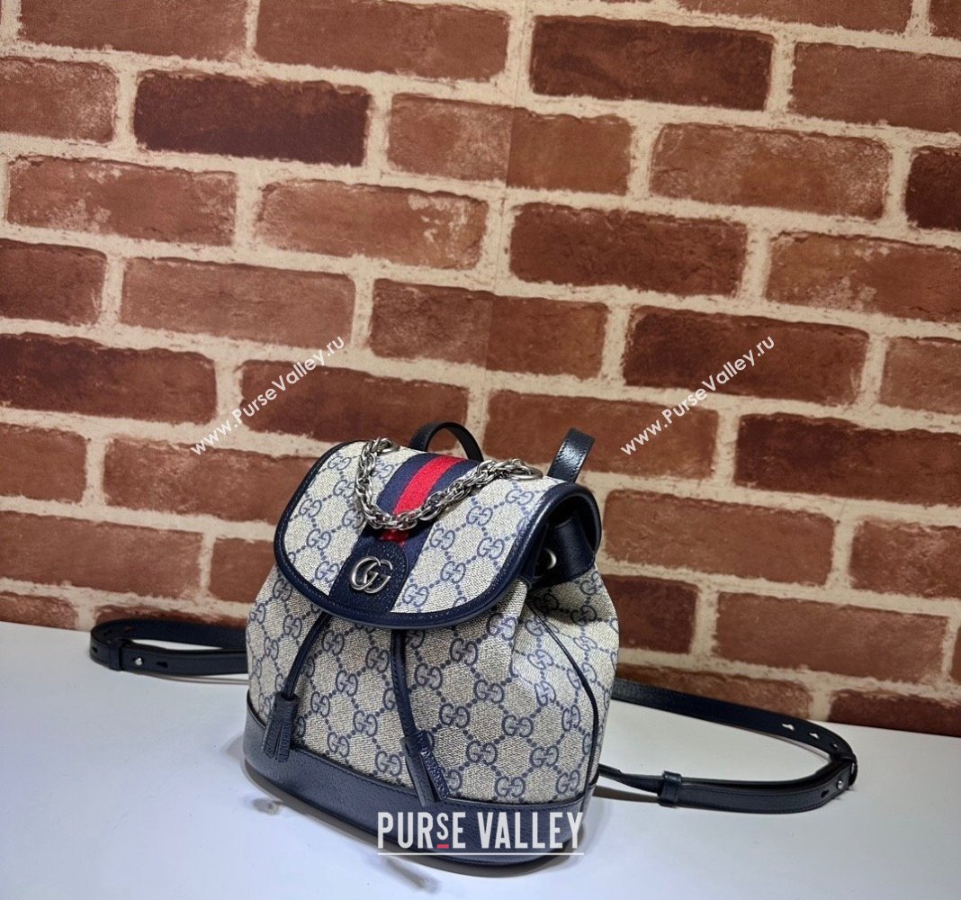 Gucci Ophidia GG Canvas Mini Backoack bag Beige/Blue 2024 795221 (DLH-240522012)