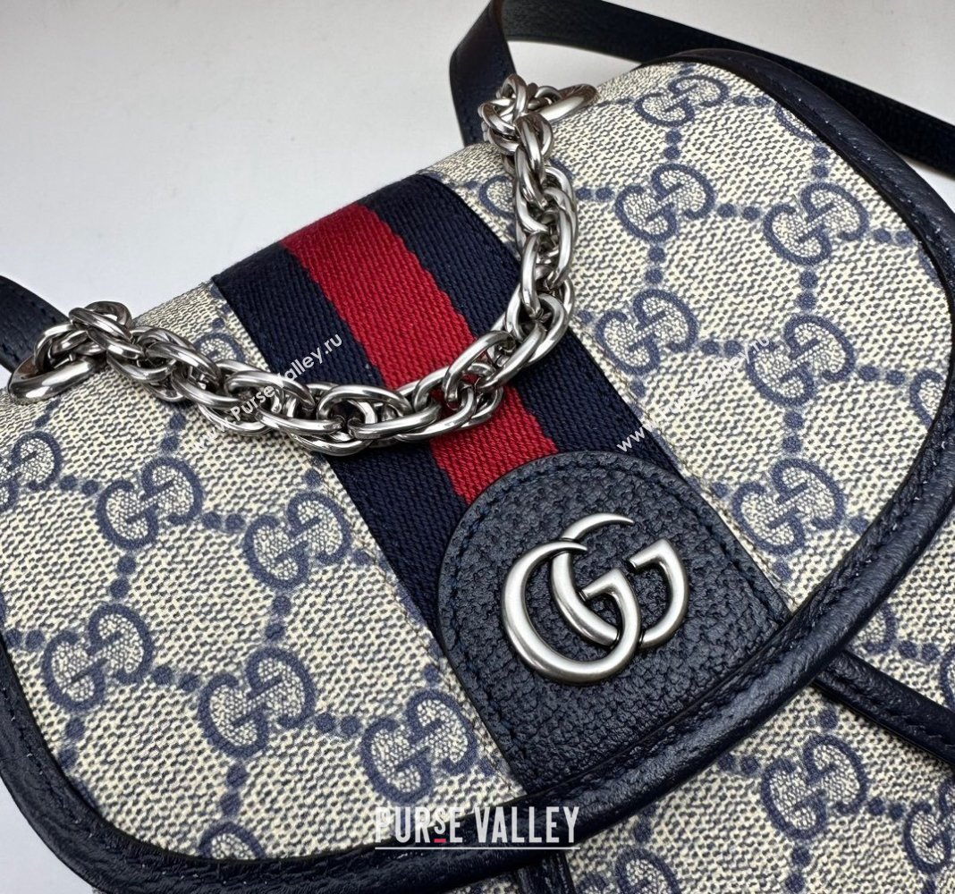 Gucci Ophidia GG Canvas Mini Backoack bag Beige/Blue 2024 795221 (DLH-240522012)