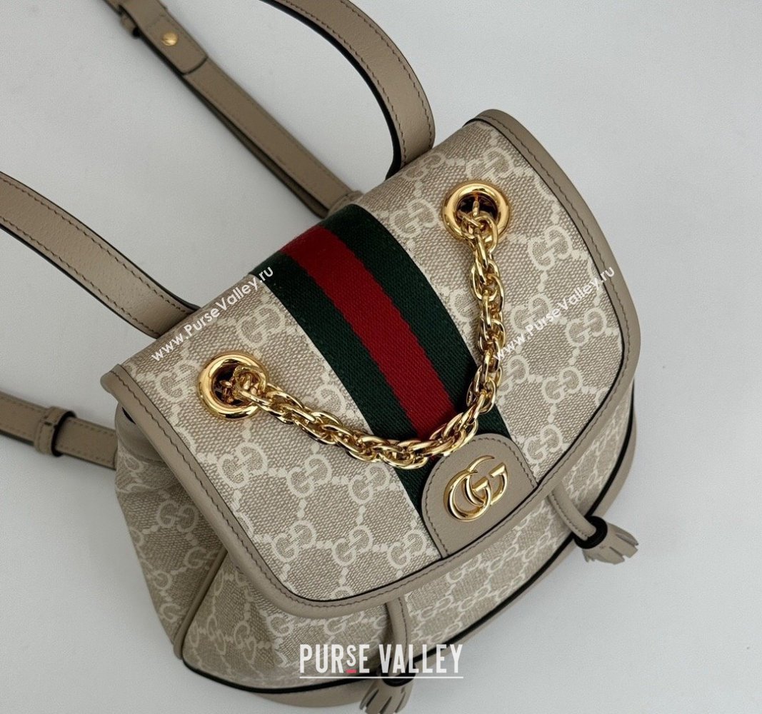 Gucci Ophidia GG Canvas Mini Backoack bag Beige/Oatmeal 2024 795221 (DLH-240522013)