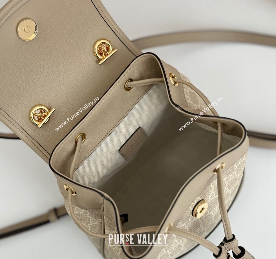 Gucci Ophidia GG Canvas Mini Backoack bag Beige/Oatmeal 2024 795221 (DLH-240522013)