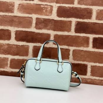 Gucci GG Leather Super Mini Top Handle bag Light Green 2024 ‎790130 (DLH-240521101)