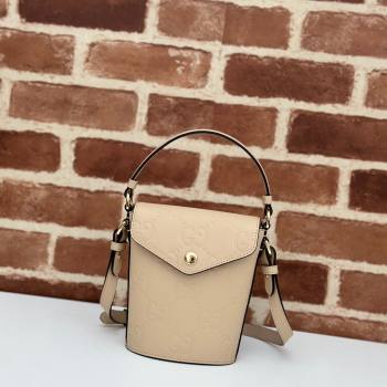 Gucci GG Leather Super Mini Top Handle bag Beige 2024 772795 (DLH-240521104)
