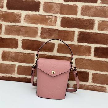 Gucci GG Leather Super Mini Top Handle bag Light Pink 2024 772795 (DLH-240521105)