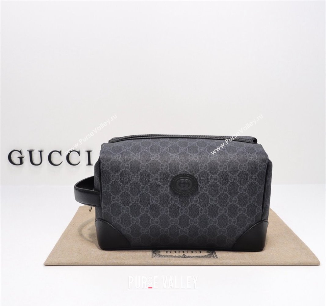 Gucci GG Canvas Toiletry Case 739453 Black 2024 (DLH-240522024)