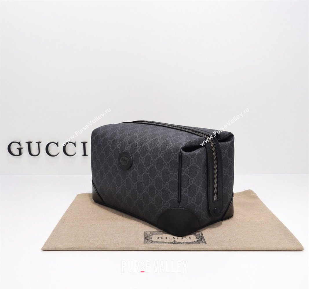 Gucci GG Canvas Toiletry Case 739453 Black 2024 (DLH-240522024)