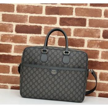 Gucci Ophidia GG Canvas Medium Briefcase Grey 2024 792116 (DLH-240522039)