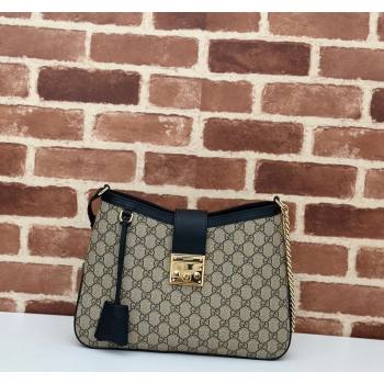 Gucci Padlock GG Canvas Medium Shoulder bag 795113 Black 2024 (DLH-240522041)