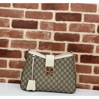 Gucci Padlock GG Canvas Medium Shoulder bag 795113 White 2024 (DLH-240522042)