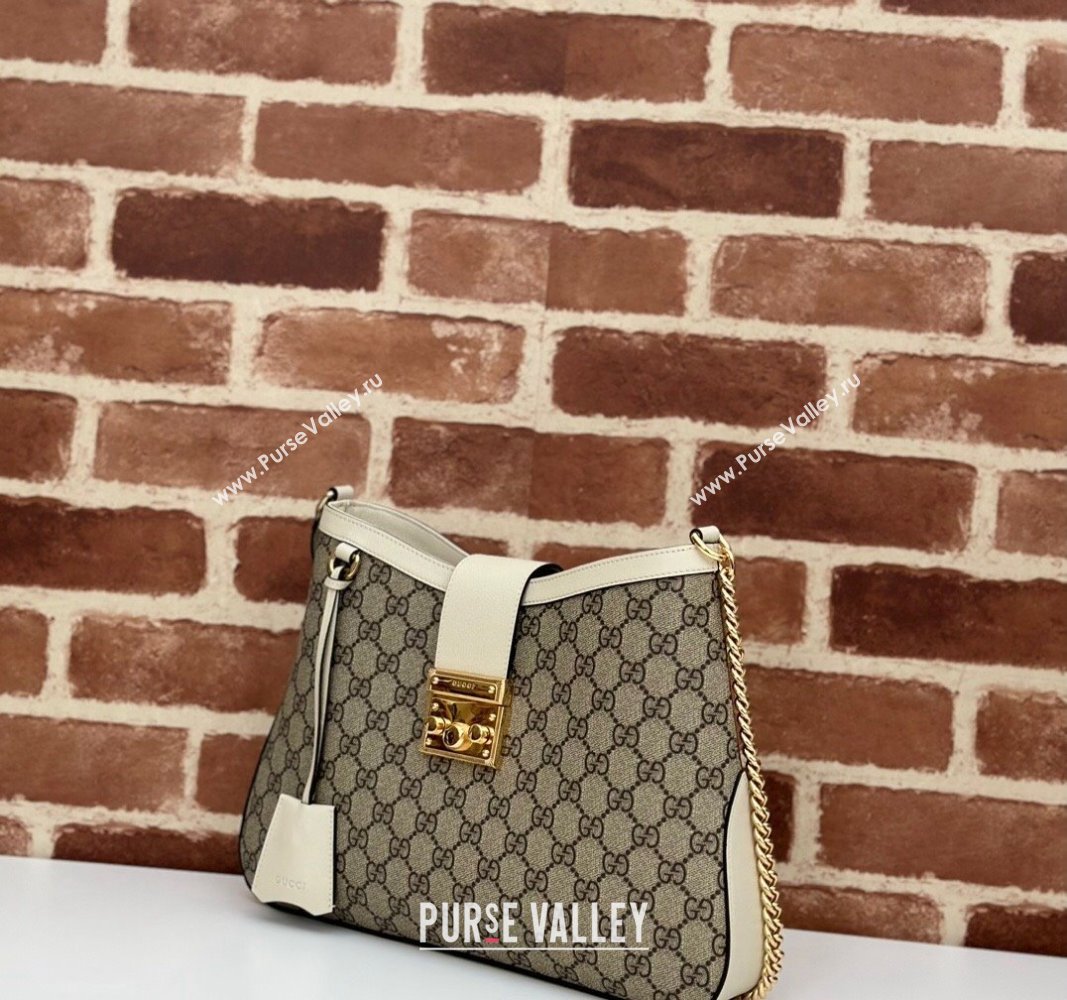 Gucci Padlock GG Canvas Medium Shoulder bag 795113 White 2024 (DLH-240522042)