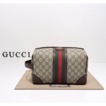 Gucci Savoy GG Canvas Toiletry Case 739391 Beige/Brown 2024 (DLH-240522026)