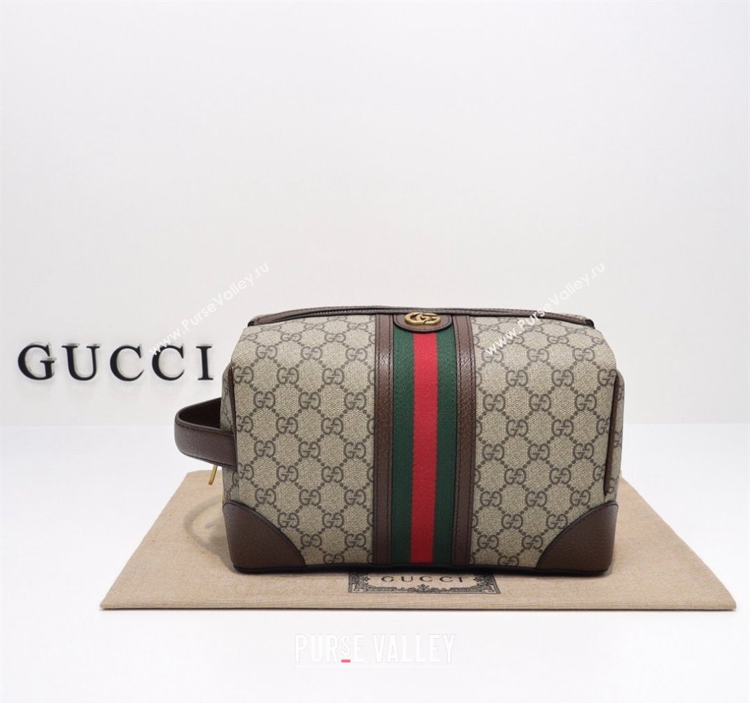 Gucci Savoy GG Canvas Toiletry Case 739391 Beige/Brown 2024 (DLH-240522026)