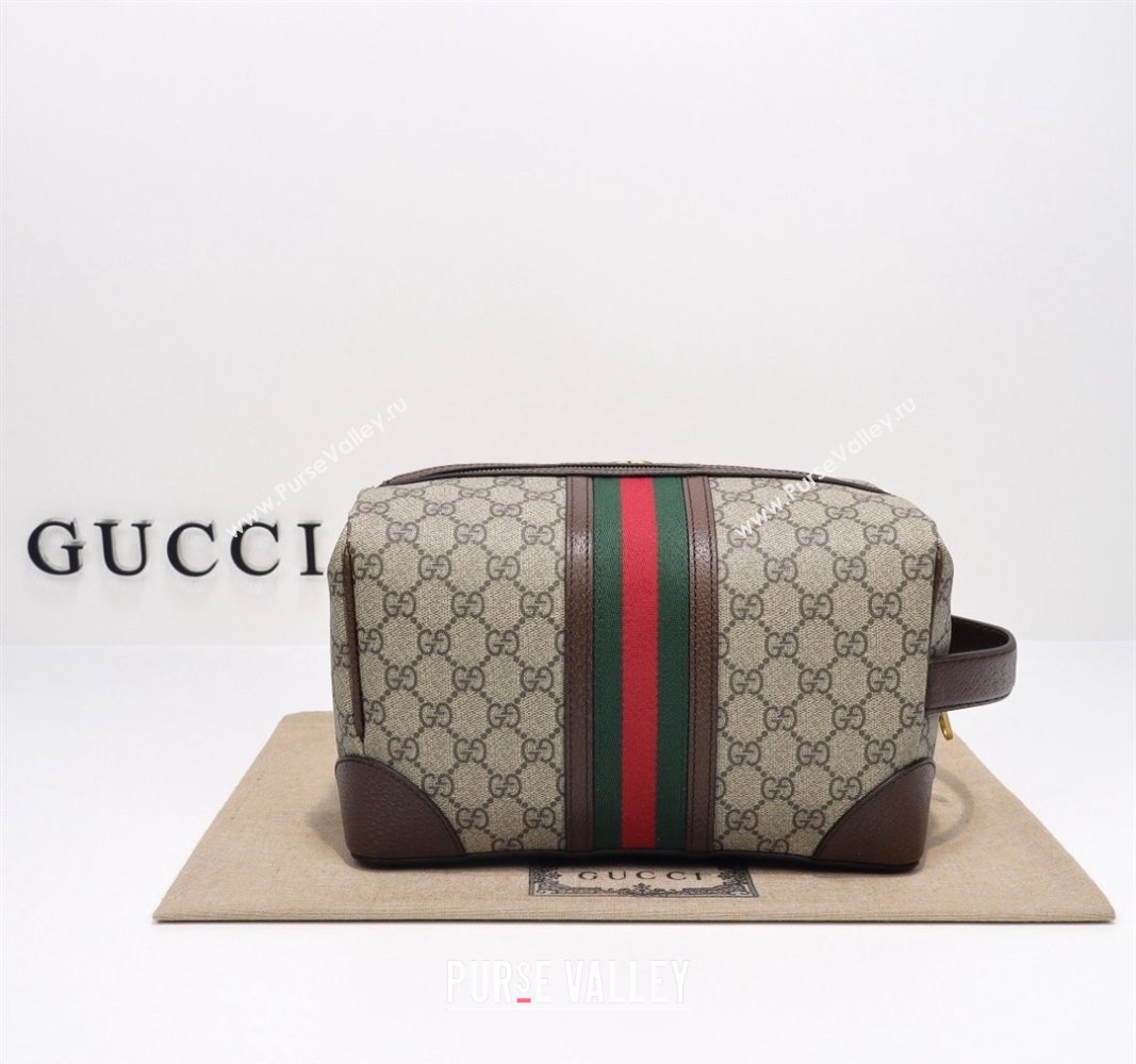 Gucci Savoy GG Canvas Toiletry Case 739391 Beige/Brown 2024 (DLH-240522026)