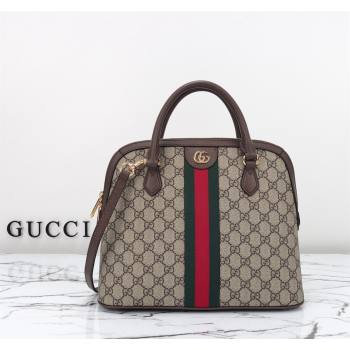 Gucci Ophidia GG Canvas Medium Top Handle Bag 795258 Beige/Brown 2024 (DLH-240522030)