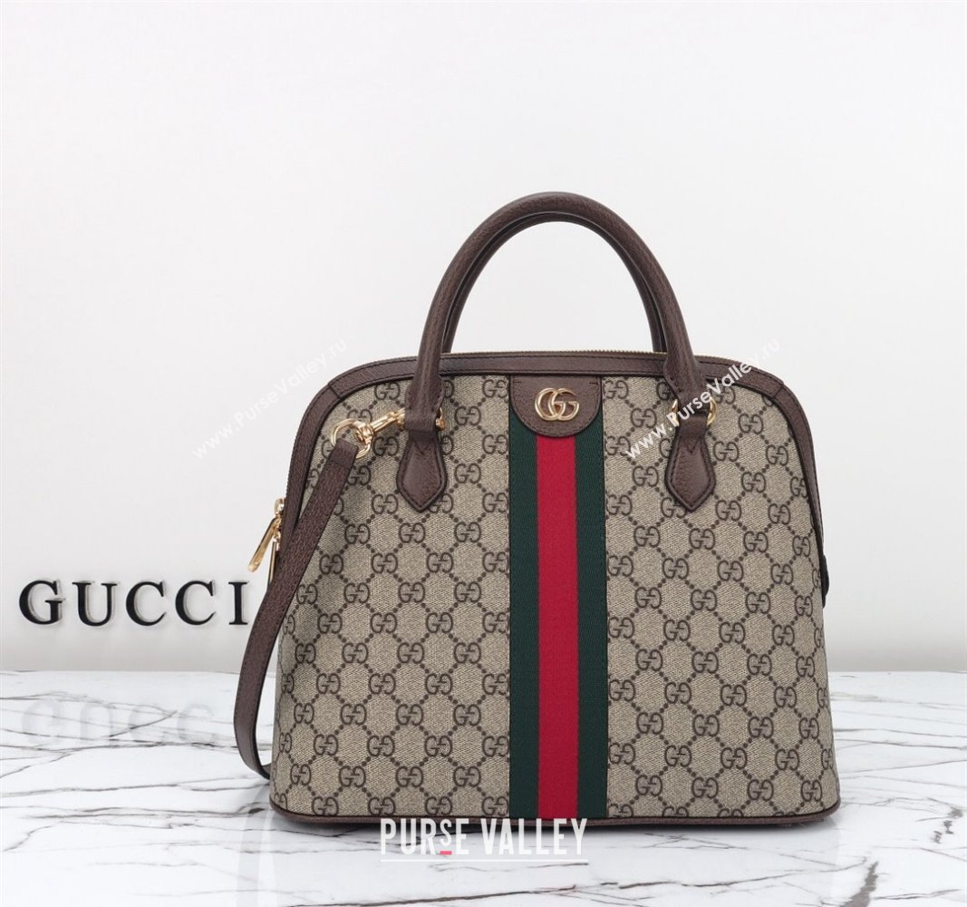 Gucci Ophidia GG Canvas Medium Top Handle Bag 795258 Beige/Brown 2024 (DLH-240522030)