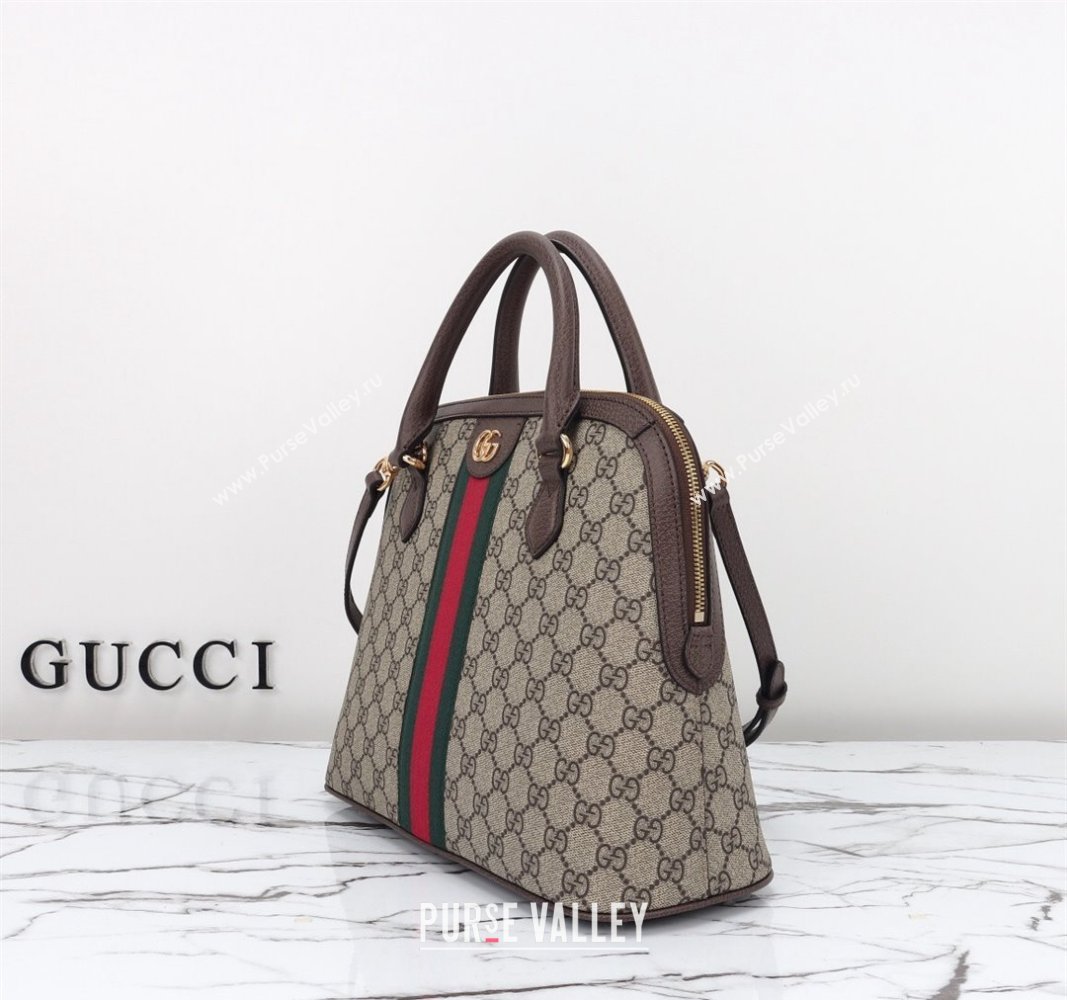 Gucci Ophidia GG Canvas Medium Top Handle Bag 795258 Beige/Brown 2024 (DLH-240522030)