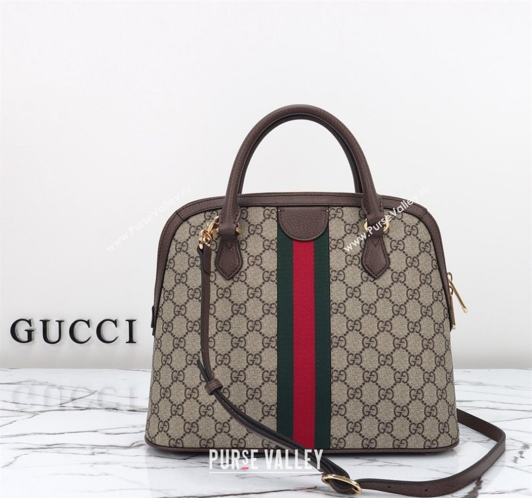 Gucci Ophidia GG Canvas Medium Top Handle Bag 795258 Beige/Brown 2024 (DLH-240522030)