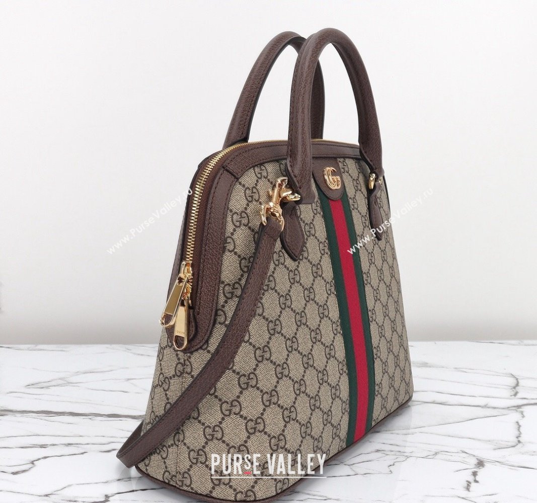 Gucci Ophidia GG Canvas Medium Top Handle Bag 795258 Beige/Brown 2024 (DLH-240522030)