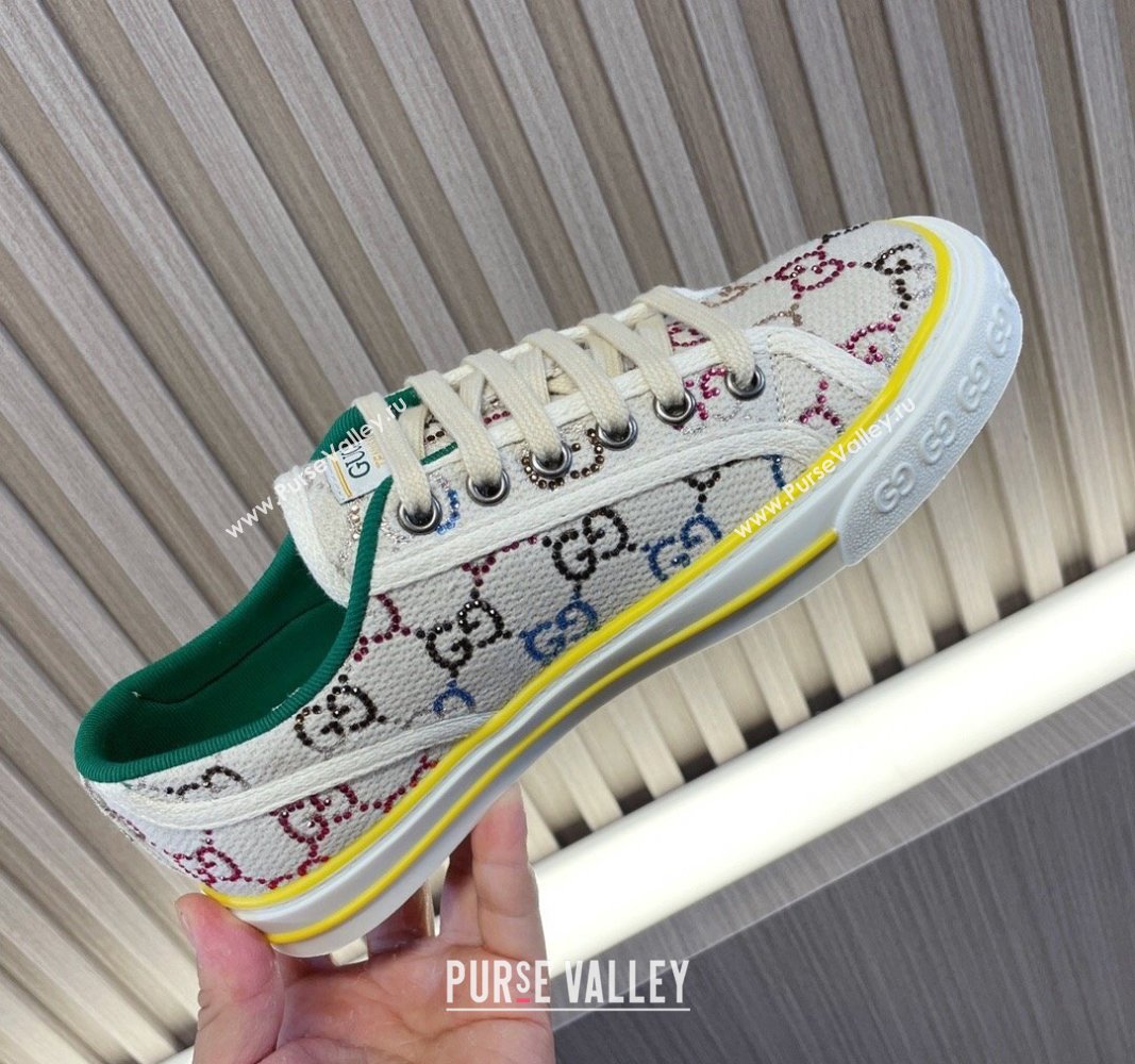 Gucci Tennis 1977 Strass GG Canvas Low-top Sneakers White 2024 060502 (MD-240605006)