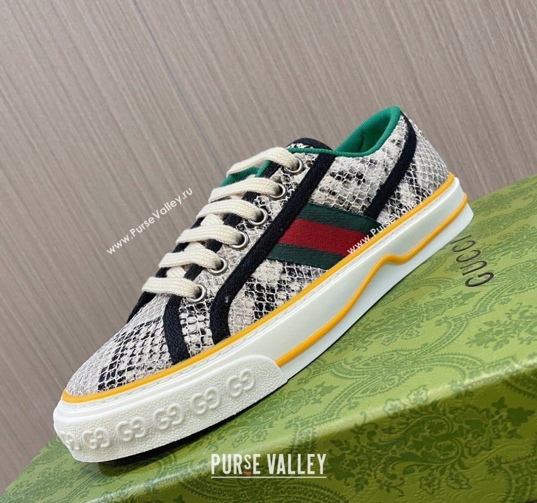 Gucci Tennis 1977 Snakeskin Printed Low-top Sneakers 2024 060502 (MD-240605007)