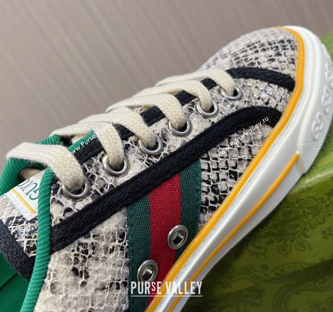 Gucci Tennis 1977 Snakeskin Printed Low-top Sneakers 2024 060502 (MD-240605007)