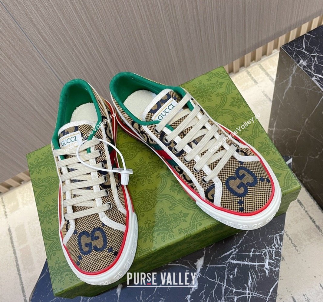 Gucci Tennis 1977 Maxi GG Canvas Low-top Sneakers Camel 2024 060502 (MD-240605009)