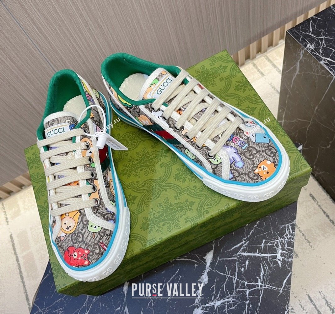 Gucci Tennis 1977 Animal Printed GG Canvas Low-top Sneakers 2024 060502 (MD-240605010)