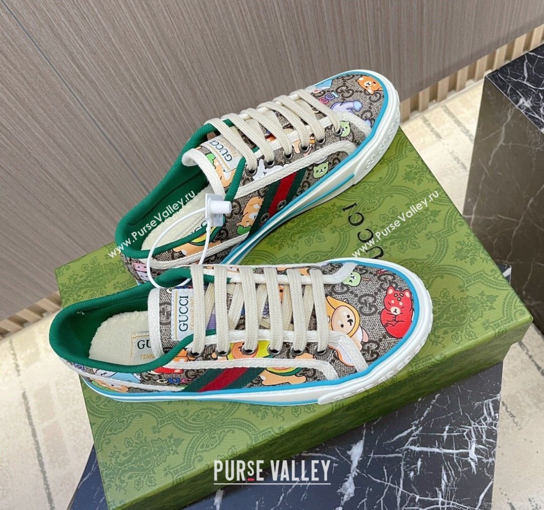 Gucci Tennis 1977 Animal Printed GG Canvas Low-top Sneakers 2024 060502 (MD-240605010)