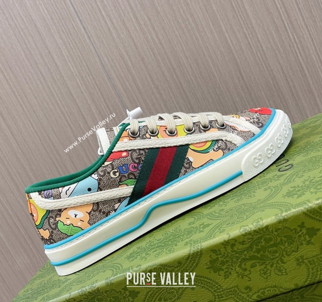 Gucci Tennis 1977 Animal Printed GG Canvas Low-top Sneakers 2024 060502 (MD-240605010)