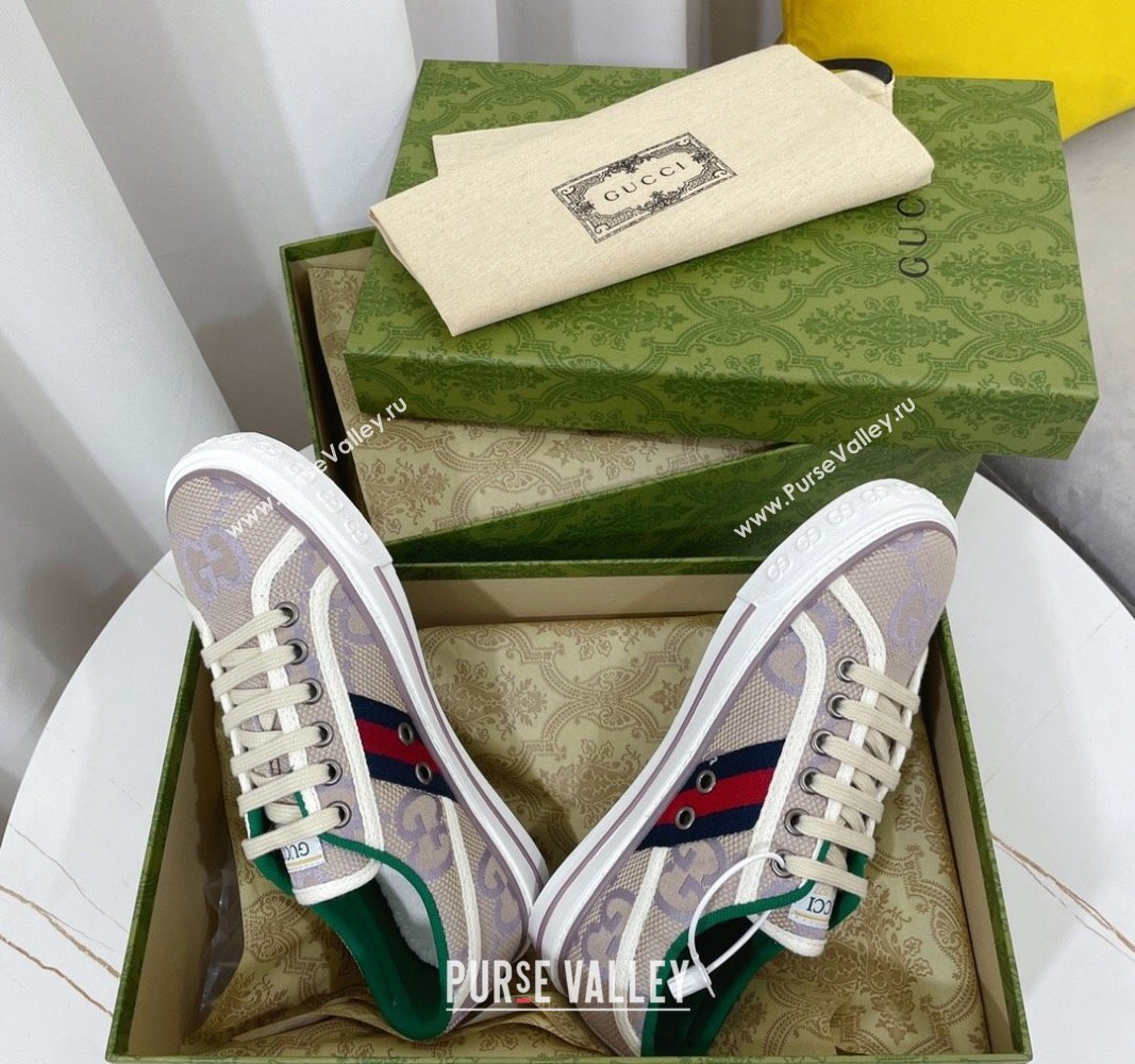 Gucci Tennis 1977 Low-top Sneakers in Maxi GG Canvas Purple 2024 0605 (MD-240605014)