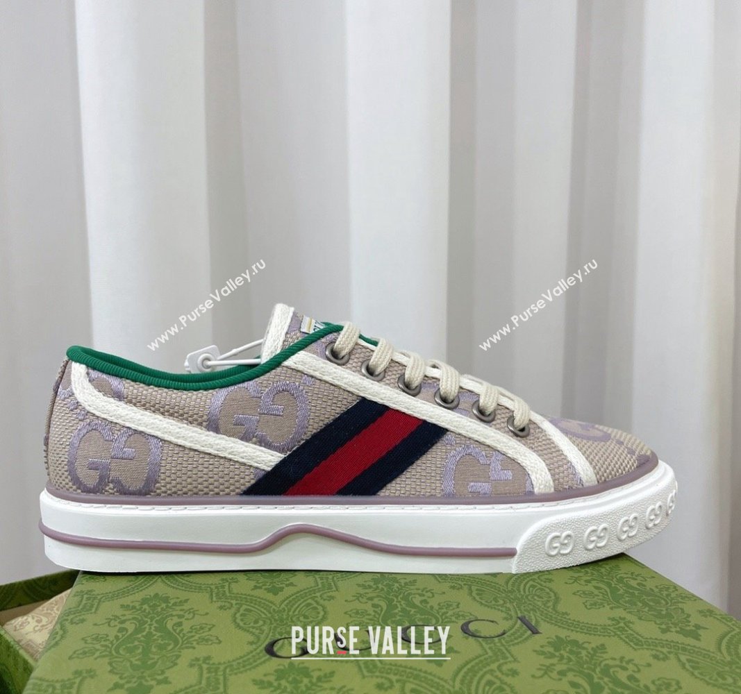 Gucci Tennis 1977 Low-top Sneakers in Maxi GG Canvas Purple 2024 0605 (MD-240605014)