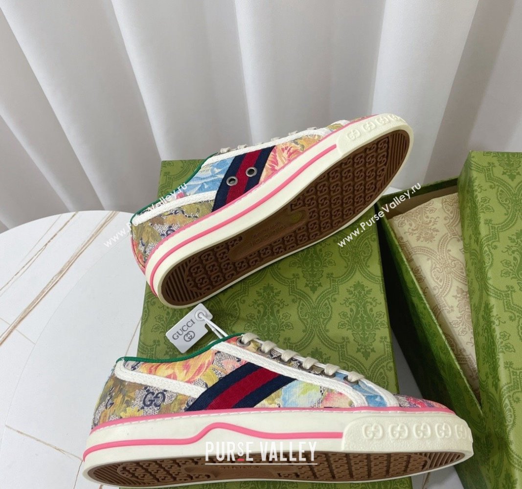 Gucci Tennis 1977 Low-top Sneakers in Butterfly Printed GG Canvas 2024 0605 (MD-240605015)